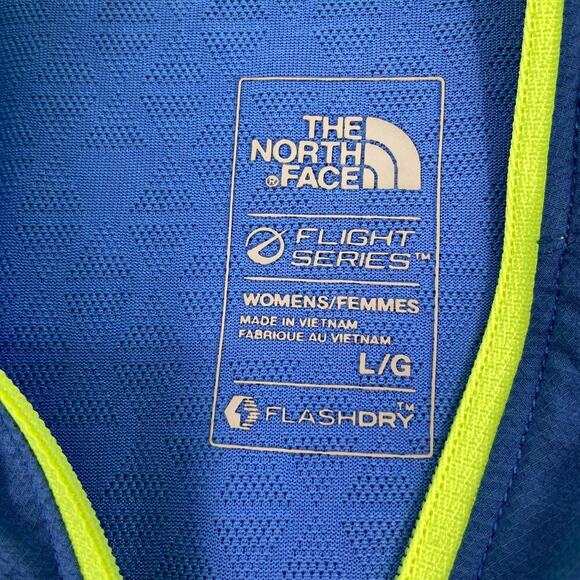 North Face Jacket Women's Size L Blue Neon Flight Series FlashDry Lightweight - Picture 3 of 12